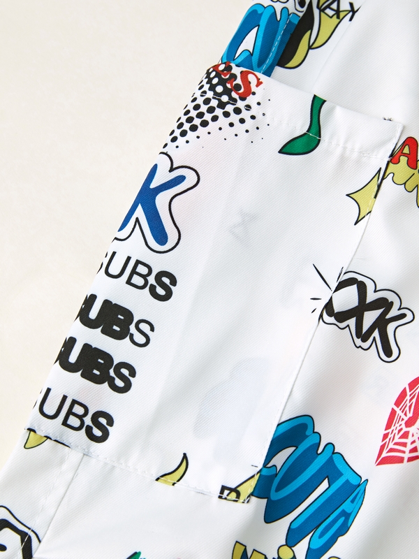 Interessante Herrenhose mit Graffiti-Print und weitem Bein-3