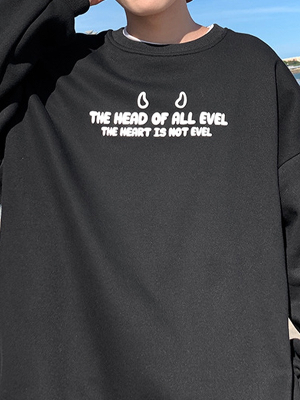 Reflektierendes Herren-Sweatshirt mit Bärenmuster und Rundhalsausschnitt-1