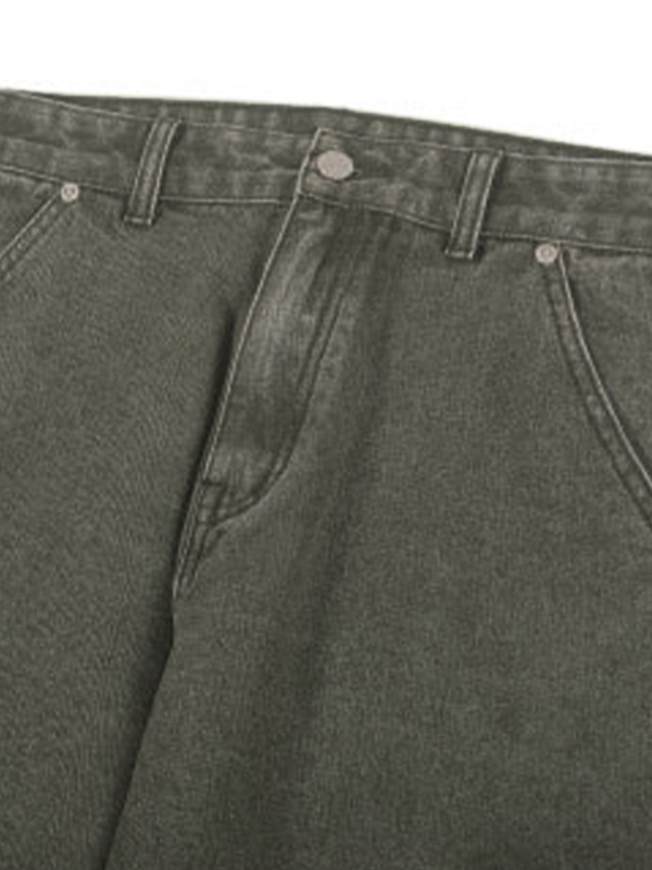Grüne Cargo-Jeans für Herren mit mehreren Taschen und Rüschen-7