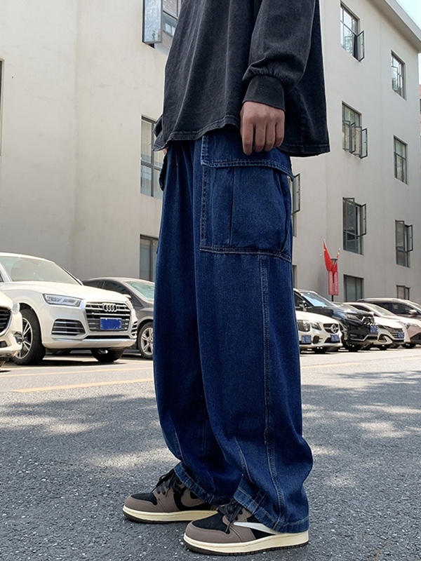 Vintage-Cargojeans für Herren mit großen Taschen-3