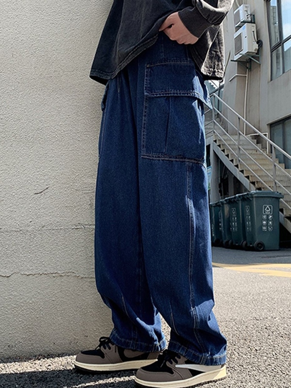 Vintage-Cargojeans für Herren mit großen Taschen-1
