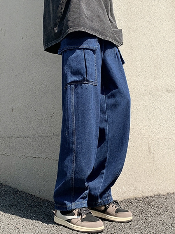 Vintage-Cargojeans für Herren mit großen Taschen-2