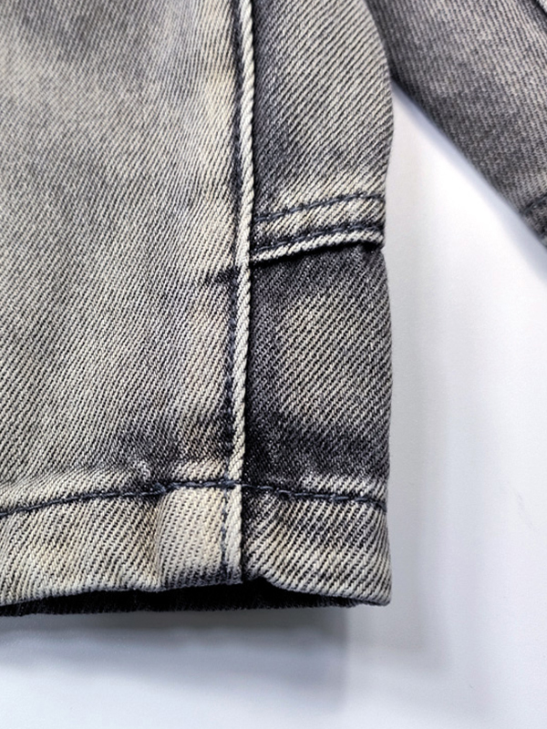Grau gewaschene Splice-Kordelzug-Shorts für Herren-2
