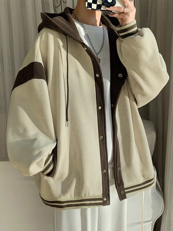 Farbblock-Kapuzenjacke für Herren-1