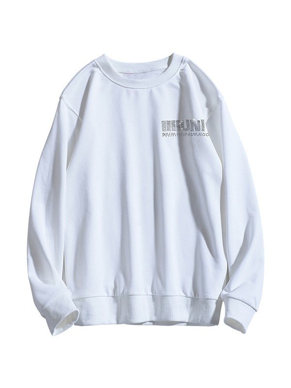 Pullover-Sweatshirt mit Strassflügeln für Herren-1