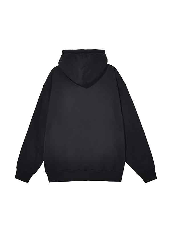 Dicker, übergroßer Kapuzenpullover mit Street-Print für Herren-1
