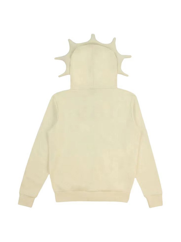 Übergroßer Kapuzenpullover für Herren mit lustigem Aufdruck und Reißverschluss-1