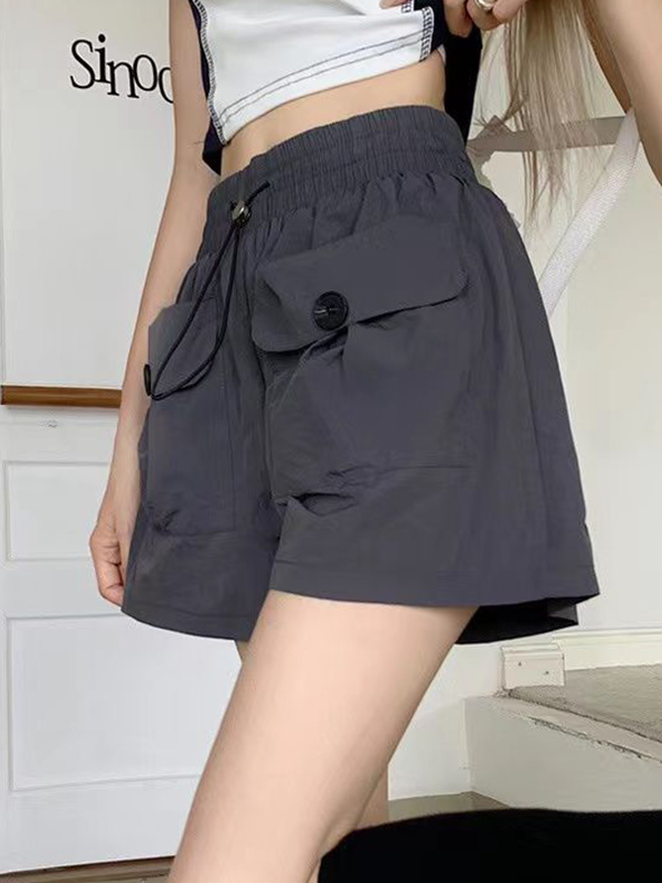 Shorts mit Kordelzug und zwei Taschen-2