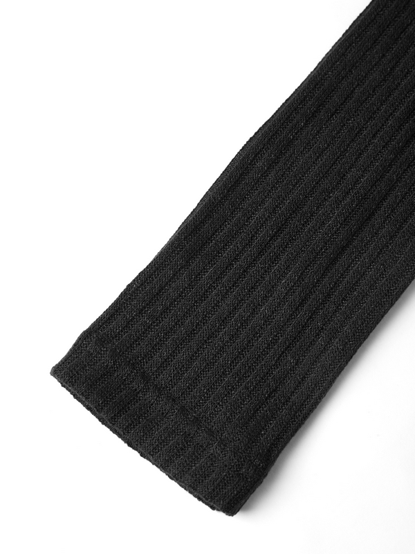 Langärmliges Stricktop mit Spitzeneinsatz und Knöpfen-8