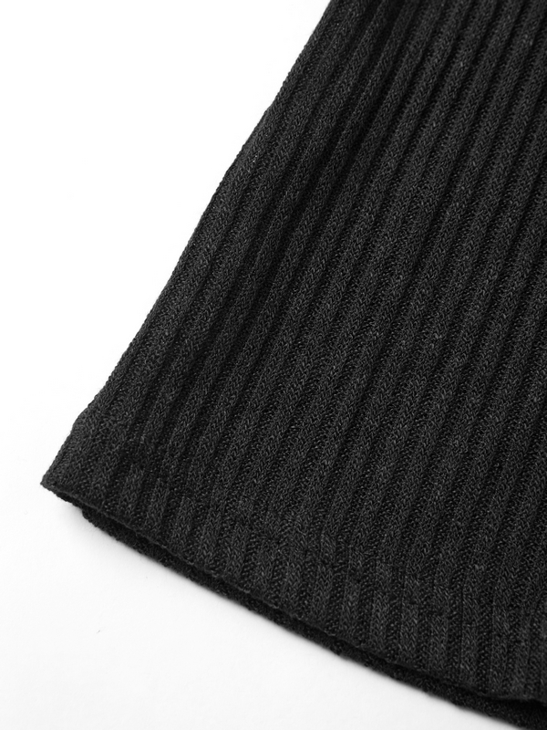 Langärmliges Stricktop mit Spitzeneinsatz und Knöpfen-7