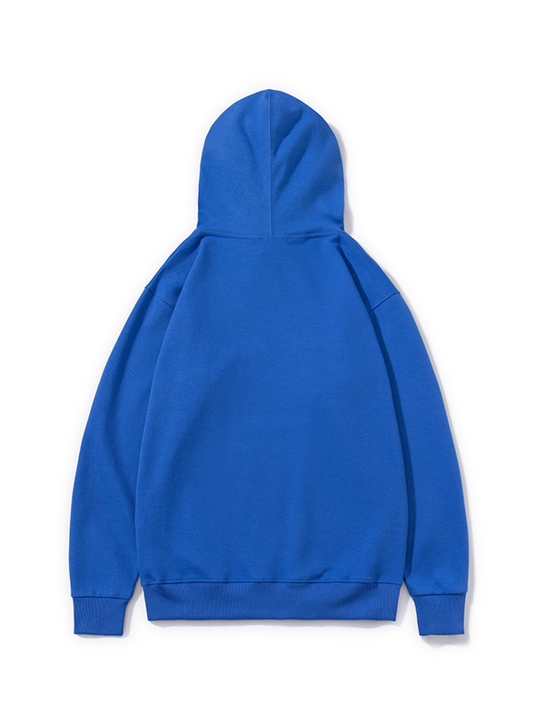 Einfarbiger, übergroßer Herren-Hoodie aus Twill mit Rundhalsausschnitt-2
