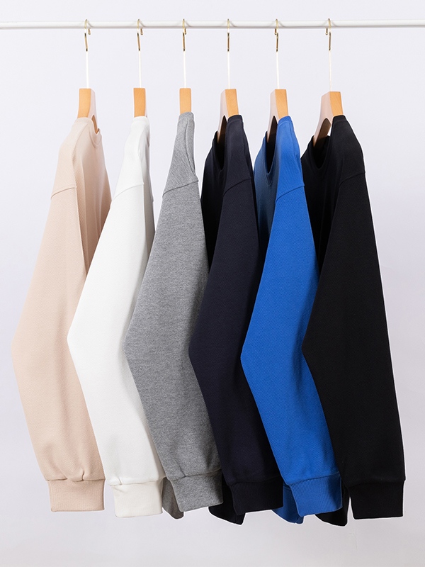 Einfarbiger, übergroßer Herren-Hoodie aus Twill mit Rundhalsausschnitt-4
