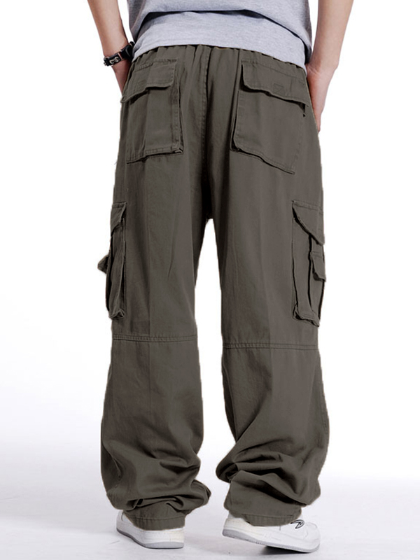 Lose Cago-Hosen mit Schnallengürtel für Herren-3