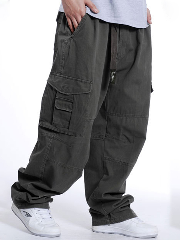 Lose Cago-Hosen mit Schnallengürtel für Herren-2