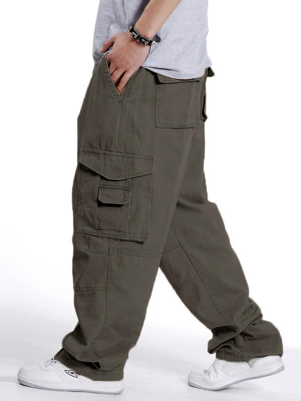 Lose Cago-Hosen mit Schnallengürtel für Herren-4