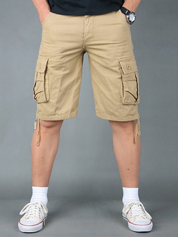 Slim Straight Cargo-Shorts für Herren-1
