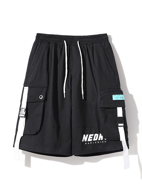 Lose Cargo-Shorts mit Schnallentasche für Herren-3