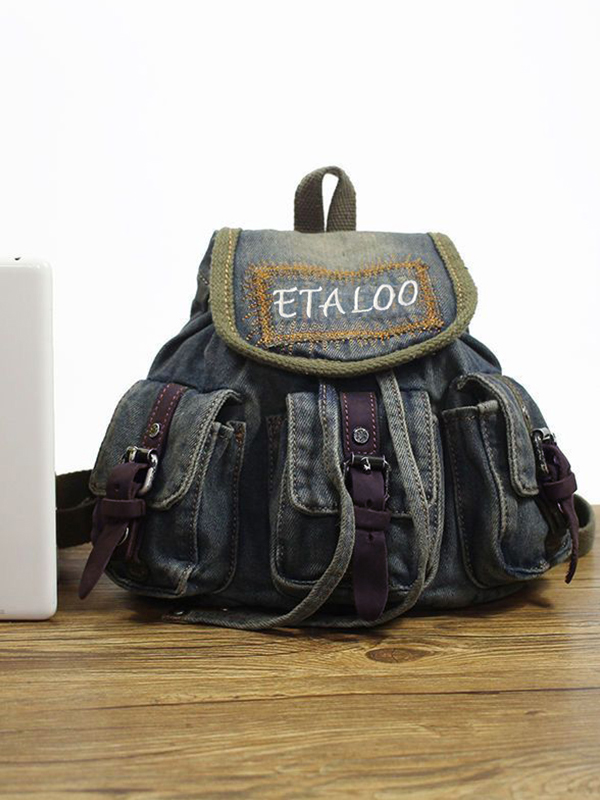 Lässiger Mini-Rucksack aus Denim in Vintage-Waschung-1
